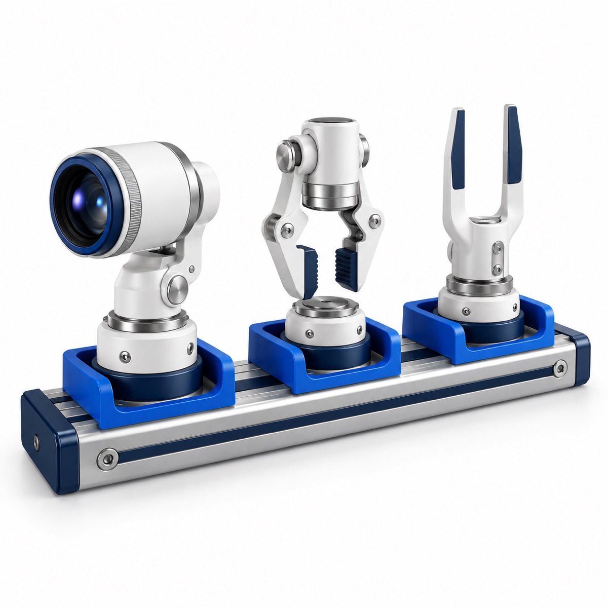 Three specialist instruments in separate task sockets.